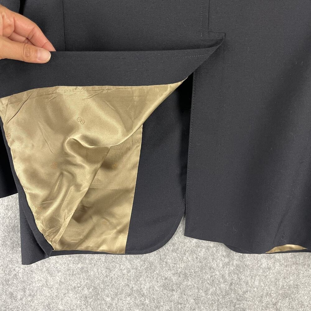 Vintage Bill Blass Blazer Sport Coat Men 40R Black Gold Button Classic Career - Picture 15 of 16